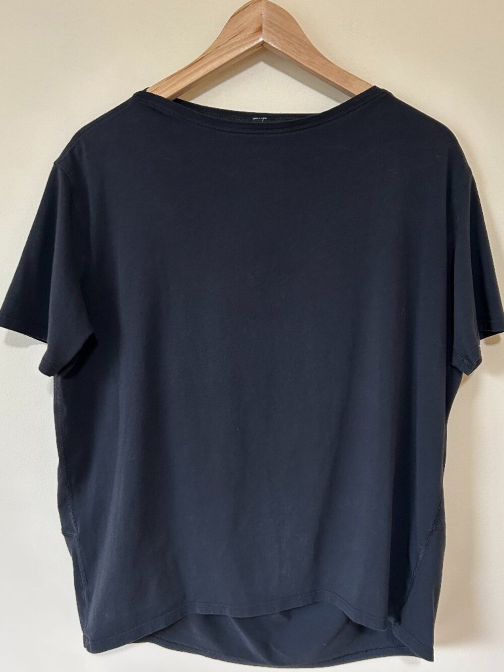 Lululemon Back In Action Organic Cotton-Blend Short-Sleeve Shirt Black Size L